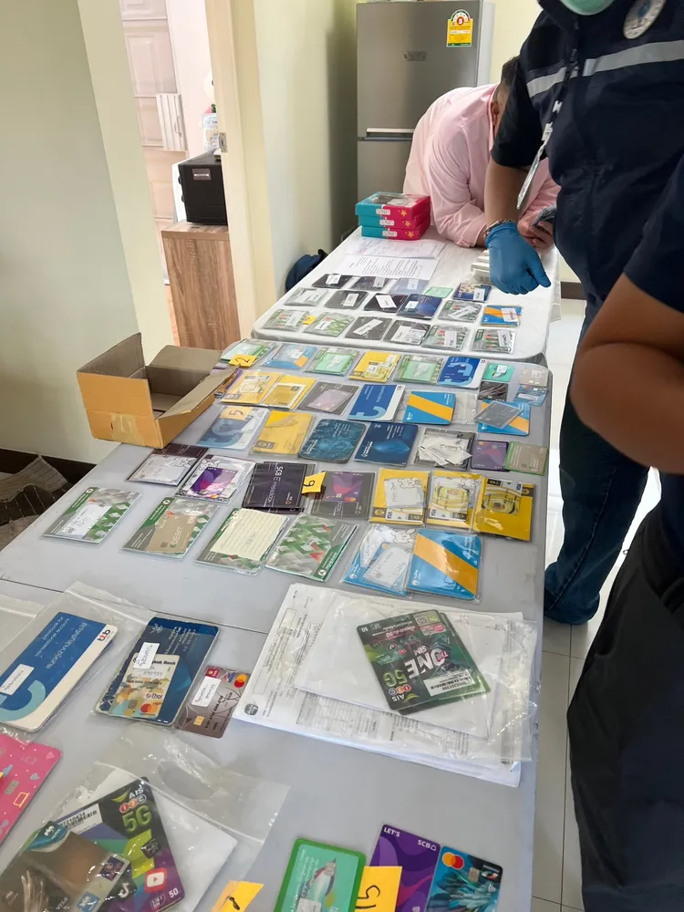 泰國警方在清邁所破獲的水房據點。警方提供