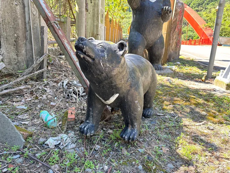 台灣小黑熊塑像失而復得。民眾提供