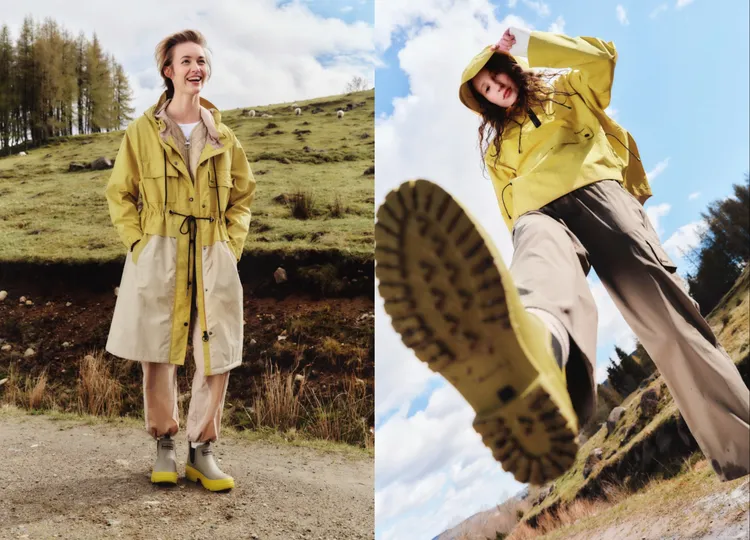 Barbour Rain系列將萊姆黃、鹽白等清新色系注入防水與防潑水材質。品牌提供