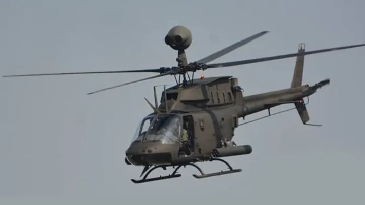 陸軍OH-58D戰搜直升機。資料照片