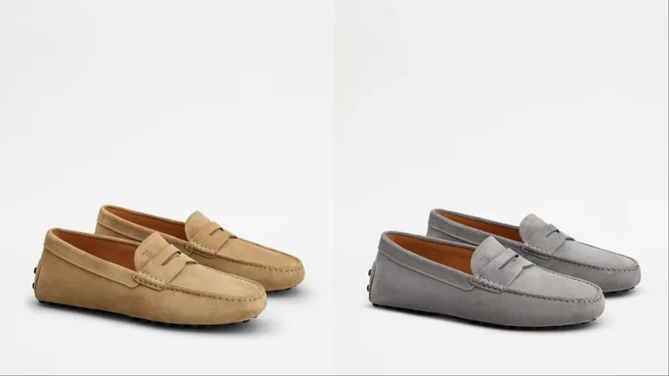 TOD'S絨面豆豆鞋，各2萬6900元。品牌提供