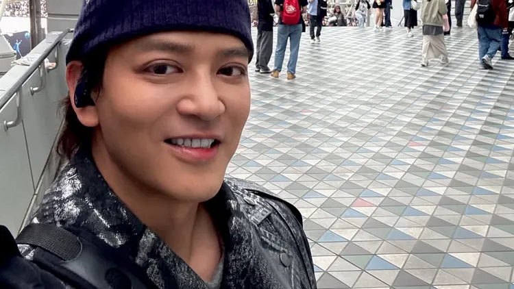 陳曉東在東京巨蛋外自拍。翻攝陳曉東IG