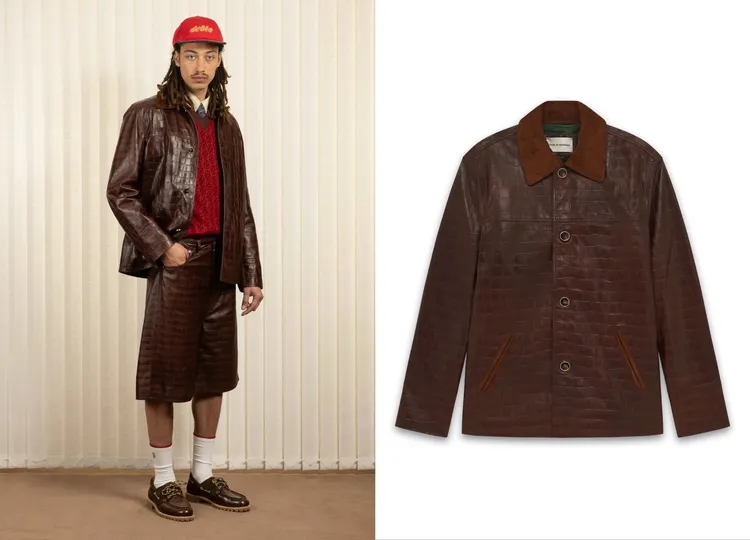 Drôle de Monsieur鱷魚紋夾克，6萬6980元。品牌提供