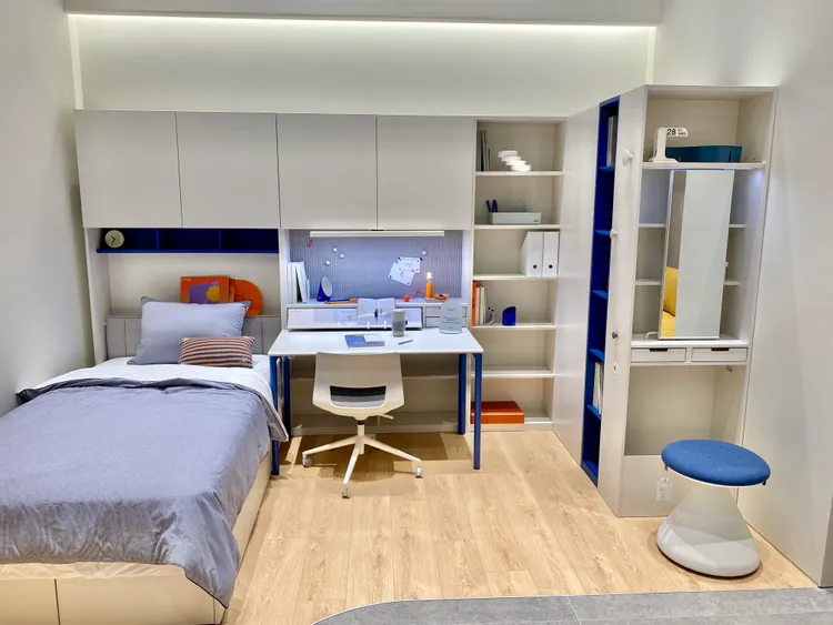 「DOODLE」兒童系列家具，透過可調式設計滿足各階段需求。莊偉祺攝