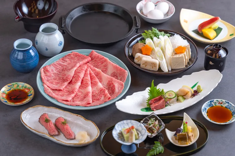 形町今半壽喜燒客座活動星套餐。大倉久和提供