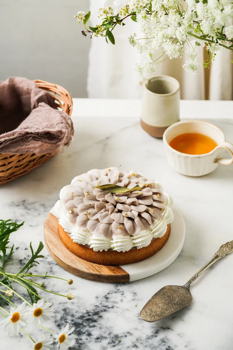 曾在母親節創下500顆銷售紀錄的超人氣蛋糕「再次芋見」。珠寶盒法式點心坊提供