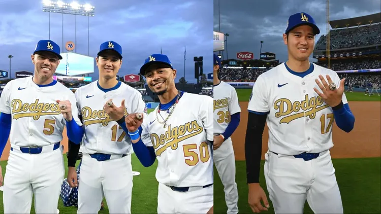 SEIKO日本代言人大谷翔平的道奇隊球衣同樣是藍白配色。翻攝大谷翔平IG