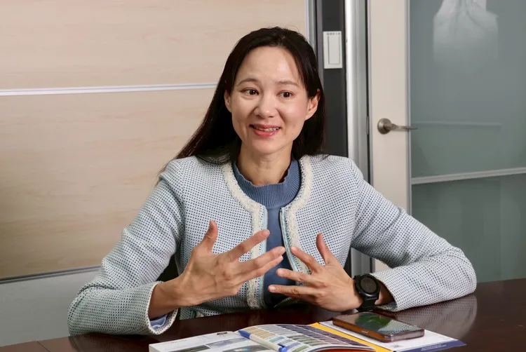 軟體解決方案服務商虎門科技（6791），是國內最早的CAE電腦計算輔助工程公司。圖為虎門科技總經理楊涪嵐。莊宗達攝