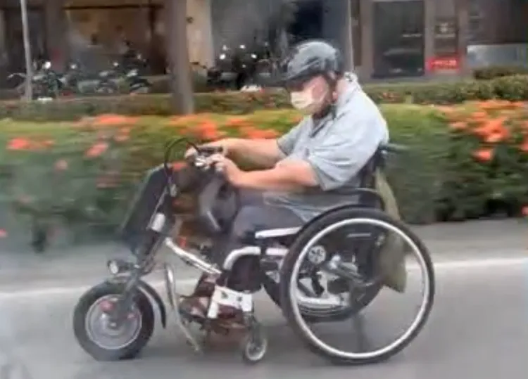 警方表示，就算是改裝過的輔具也不能上路，已經違法可開罰。取自《Threads》