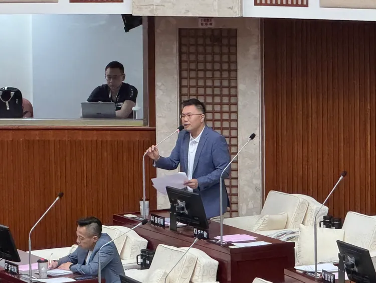 國民黨台北市議員張斯綱。張綵茜攝