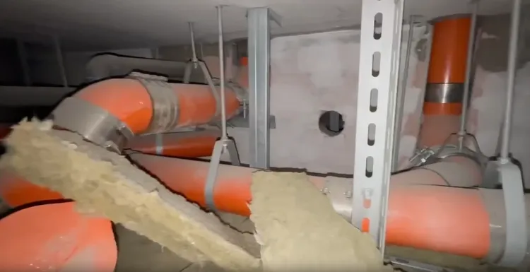 住家內出現糞管與污水管，目前並無法可管，無論地政局或工務局均指出，爭議偏向消費糾紛。張先生提供