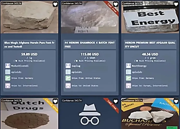 林睿庠在暗網經營的毒品交易網站。翻攝自美國司法部