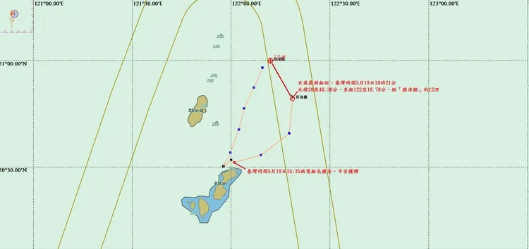 「昇漁豐」號漁船相關位置圖。徐富癸服務處提供