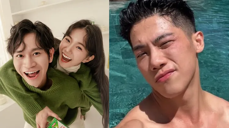 Andy控家寧頻繁在「男閨蜜」家中過夜，他身分被翻出是同志網紅范成章（右）。翻攝自范成章、眾量級IG