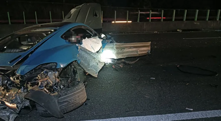 國道警察正調查事故發生原因。「台南關廟道路救援」臉書授權使用