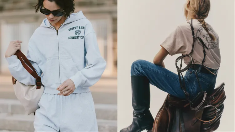 Sporty & Rich風格融合90年代復古運動元素與極簡設計。品牌提供