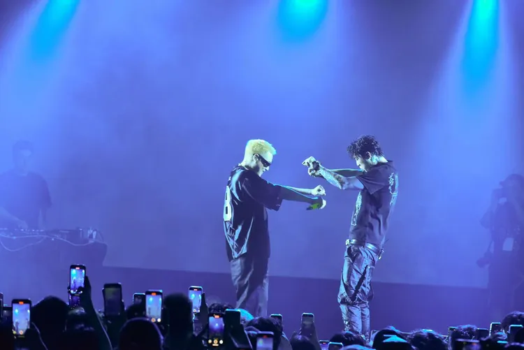 周湯豪（左起）、PSY.P 舞臺上完美合作默契十足。PSY.P 提供