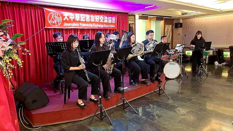 金山高中管弦樂團演奏，讓成立大會熱鬧增色不少。協會提供