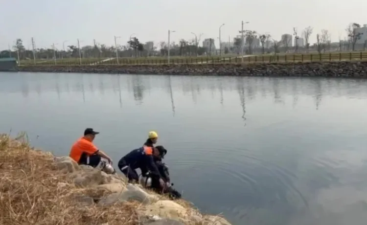 警方在運河周邊找到趙林婦人的部分屍塊。民眾提供