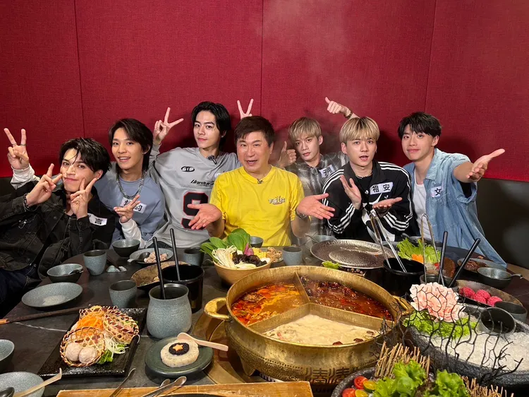 佳辰（左起）、哲言、祖安、胡瓜、煥鈞、文廷、子翔組一日男團。下面一位提供