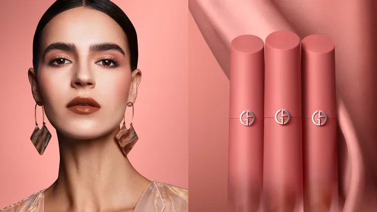 GIORGIO ARMANI奢華絲緞訂製水唇釉威尼斯日出限定版，4ml／1600元。品牌提供