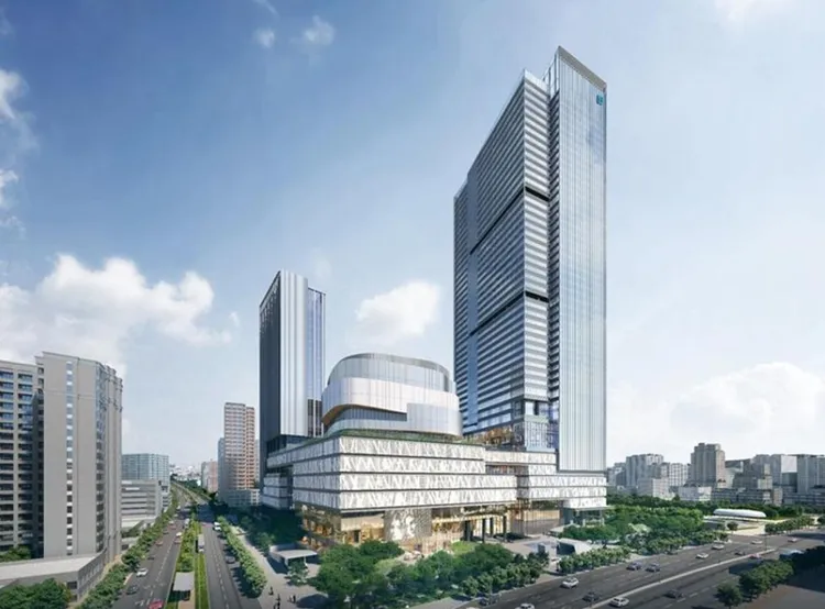 富邦人壽斥資將近400億元打造地上48樓複合式商場，預計2027年完工。高市財政局提供