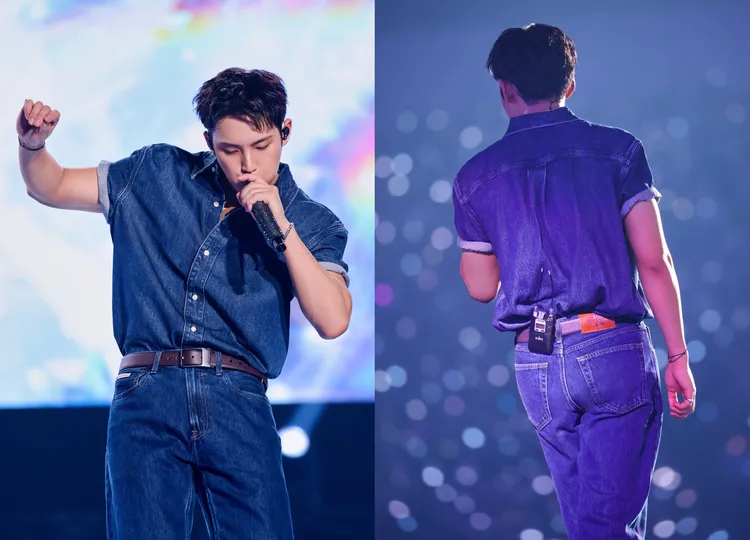 珉奎完美的衣架子身材直接成為CK人型招牌。PLEDIS Entertainment提供