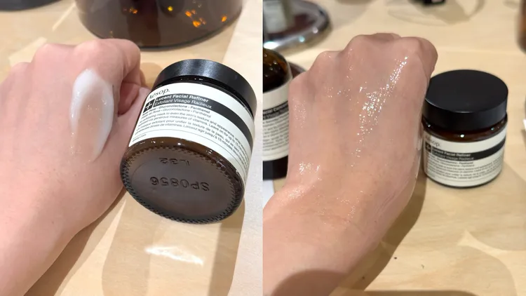 Aesop澄瑩亮采煥膚面膜質地。張家玲攝