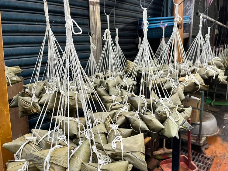 端午節不要在當天送整串肉粽。莊宗達攝