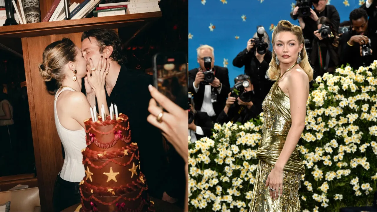 Gigi Hadid(左圖左、右圖)。美聯社