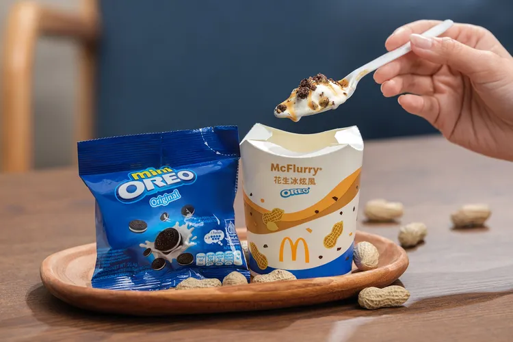 「OREO花生冰炫風」6月4日起限量販售。麥當勞提供