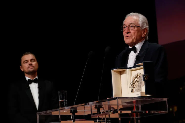 勞勃狄尼洛上台致詞。美聯社