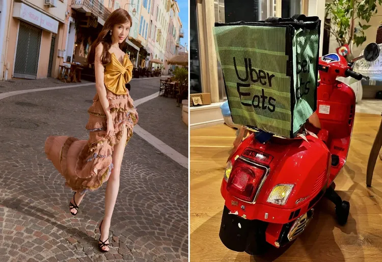 林志玲結束坎城影展活動後，返家秒變萬能母親，為愛兒製作手工玩具。翻攝林志玲臉書