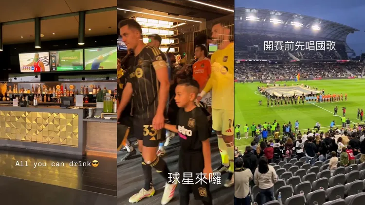 李蒨蓉託朋友的福在貴賓室看球賽。翻攝李蒨蓉臉書