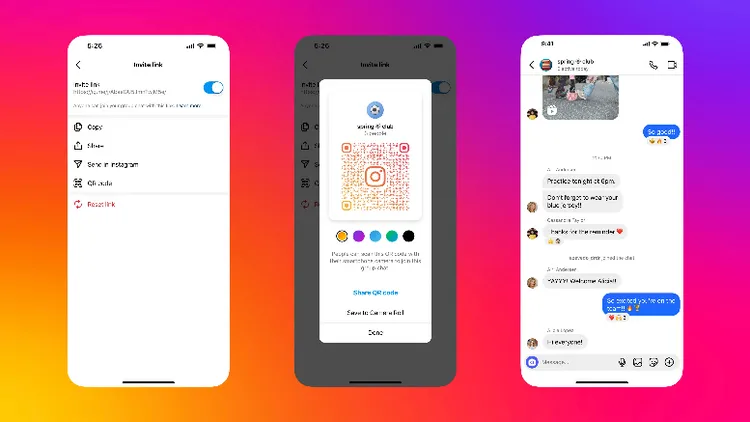 IG加入「QR 碼邀請函」快速開群組、集結眾多好友新功能。IG提供