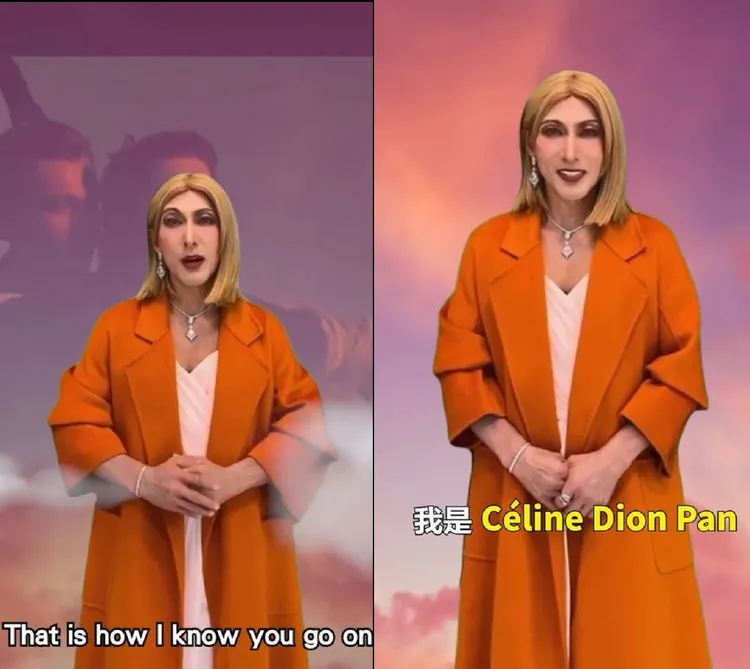 潘若迪化身席琳狄翁幫《鐵達尼號電影音樂會》宣傳賣票。翻攝潘若迪臉書