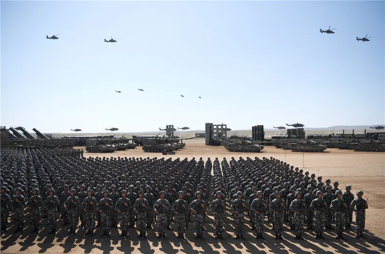 中國解放軍演習。翻攝解放軍網