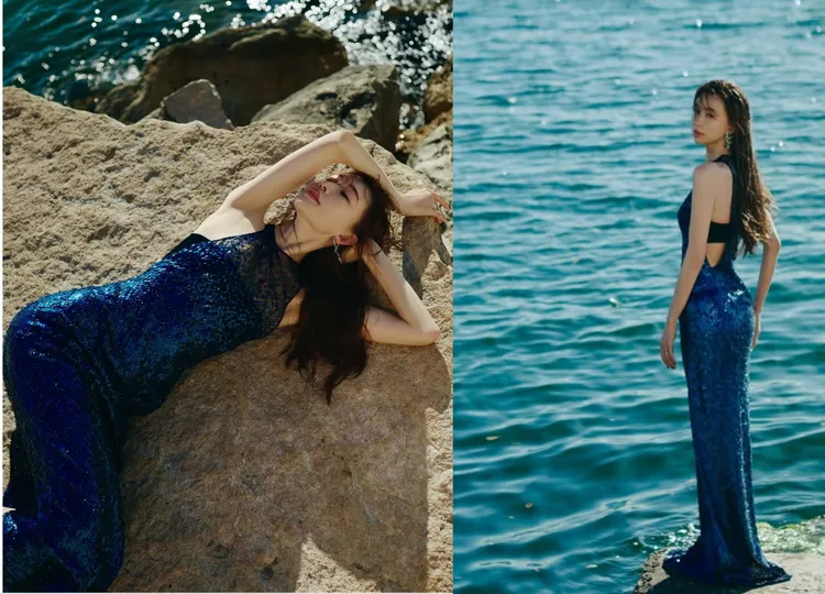 林志玲美到直接化身1條剛上岸的美人魚。翻攝林志玲IG