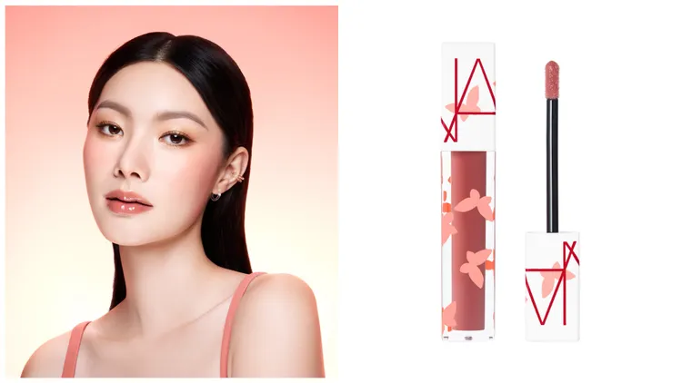 NRAS激情過後嫩唇油流光蝶羽版#500蜜桃茶。品牌提供