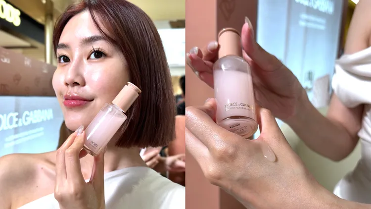 Dolce&Gabbana菸鹼醯胺勻亮新生水精華，3400元。張家玲攝