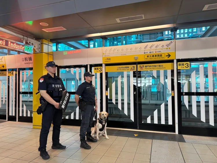 新北交大啟動世壯運捷運維安勤務。翻攝畫面