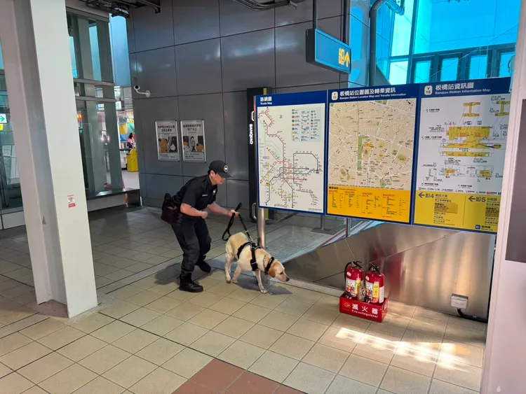 新北交大啟動世壯運捷運維安勤務。翻攝畫面