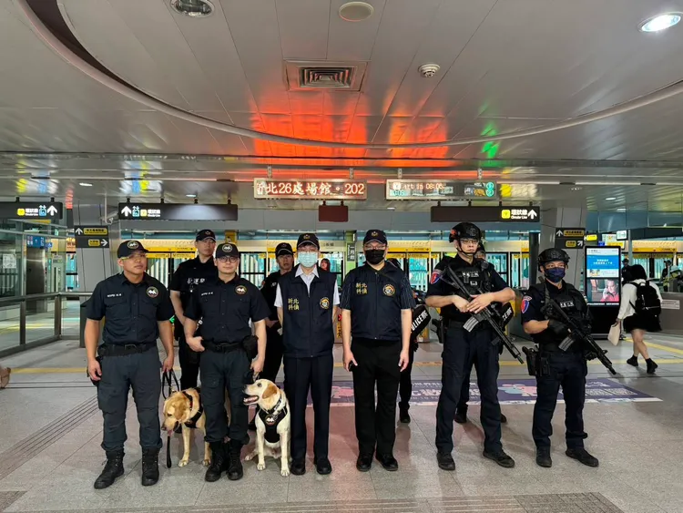 新北交大啟動世壯運捷運維安勤務。翻攝畫面