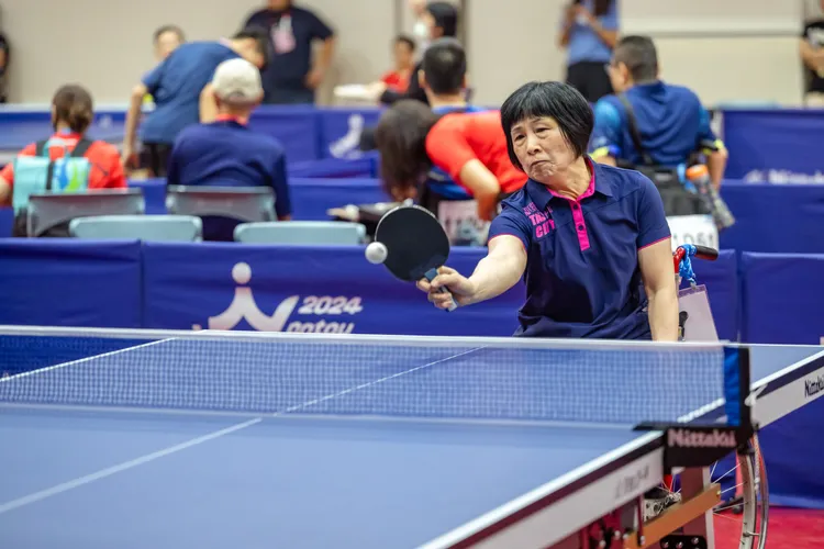 盧碧春參加雙北世壯運。新北體育局提供