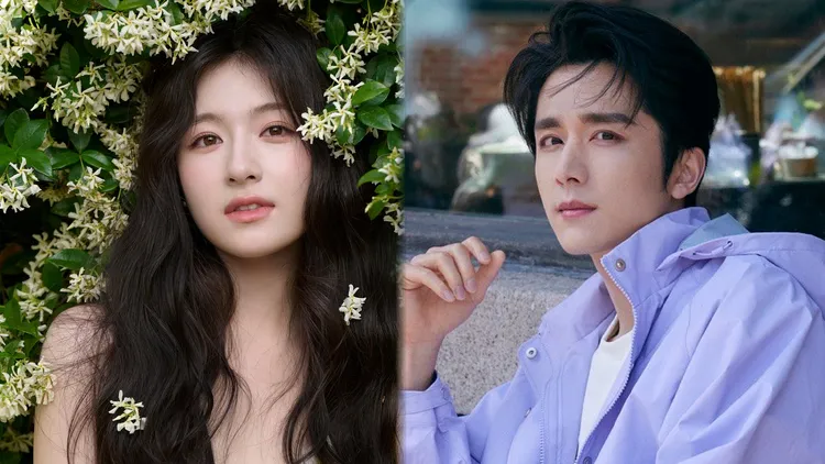 李蘭迪（左）和張新成傳出情變。翻攝李蘭迪微博、張新成微博