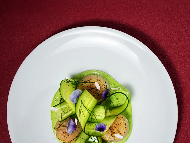 北海道干貝・青蔥奶油醬。業者提供