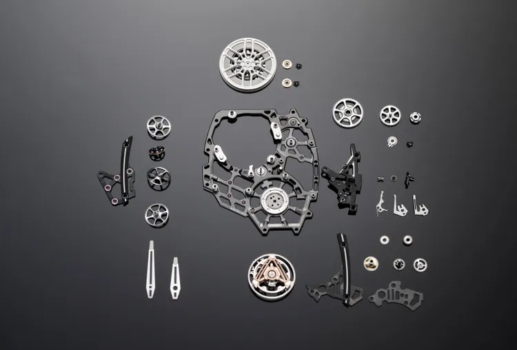 RICHARD MILLE RM 27-05 Rafael Nadal飛行陀飛輪腕錶工藝圖。品牌提供