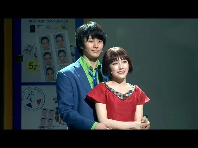 渡邊麻友（右）和太田基裕在2018年合作音樂劇《艾蜜莉的異想世界》。翻攝YT