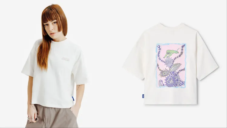 迪卡儂Ｘ田俵谷哲典聯名系列女款短版上衣，649元。品牌提供