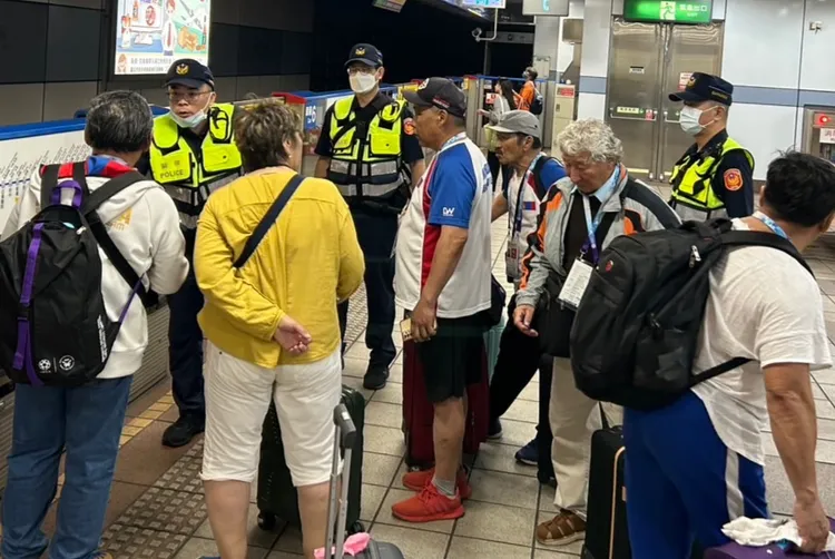 蒙古選手在捷運迷路。警方提供